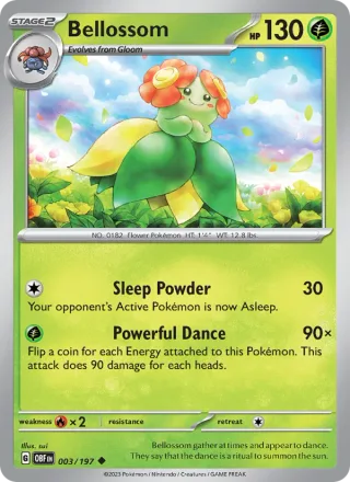 Bellossom #003 · Obsidian Flames Pokémon card
