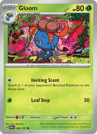 Gloom #002 · Obsidian Flames Pokémon card