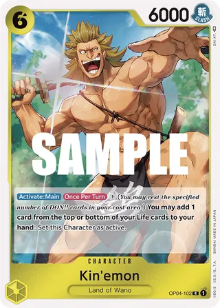 Kin'emon #OP04-102 · Kingdoms of Intrigue One Piece card