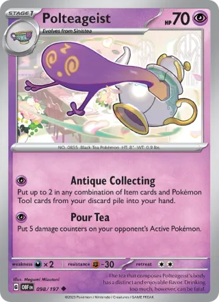 Polteageist #098 · Obsidian Flames Pokémon card