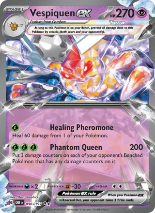 Vespiquen ex #096 · Obsidian Flames Pokémon card