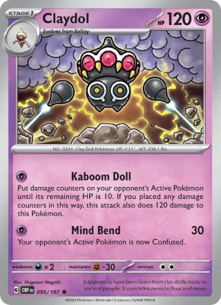 Claydol #095 · Obsidian Flames Pokémon card