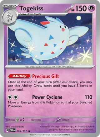 Togekiss #085 · Obsidian Flames Pokémon card