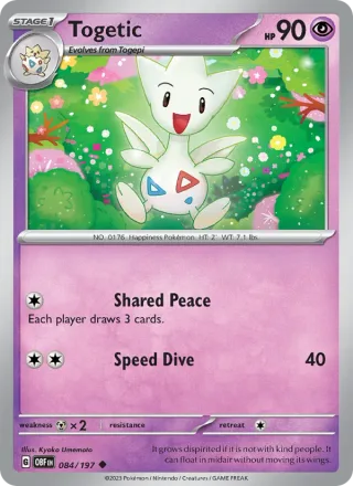 Togetic #084 · Obsidian Flames Pokémon card
