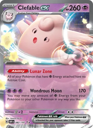 Clefable ex #082 · Obsidian Flames Pokémon card