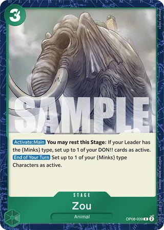 Zou #OP08-039 · Two Legends One Piece card