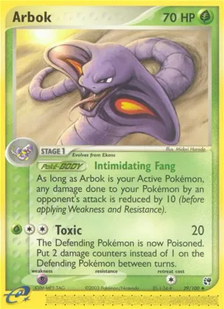 Arbok #29 · Sandstorm Pokémon card