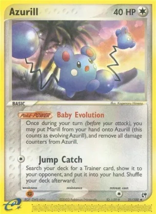Azurill #31 · Sandstorm Pokémon card