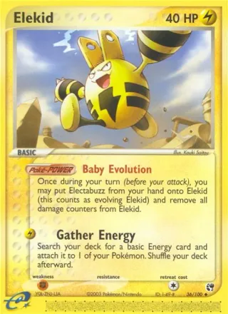 Elekid #36 · Sandstorm Pokémon card