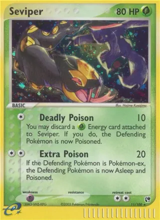 Seviper #11 · Sandstorm Pokémon card