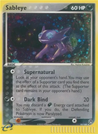 Sableye #10 · Sandstorm Pokémon card