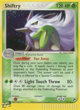 Shiftry #12 · Sandstorm Pokémon card