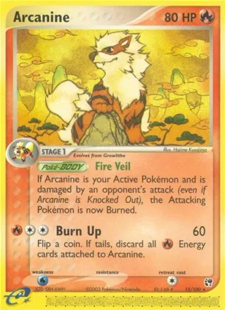 Arcanine #15 · Sandstorm Pokémon card