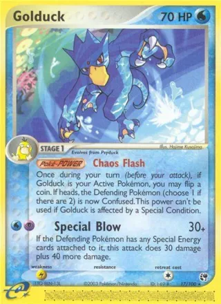 Golduck #17 · Sandstorm Pokémon card