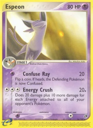 Espeon #16 · Sandstorm Pokémon card