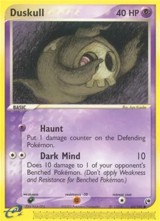 Duskull #62 · Sandstorm Pokémon card