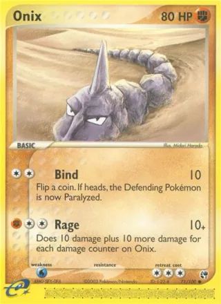 Onix #71 · Sandstorm Pokémon card