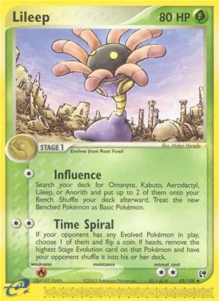 Lileep #42 · Sandstorm Pokémon card