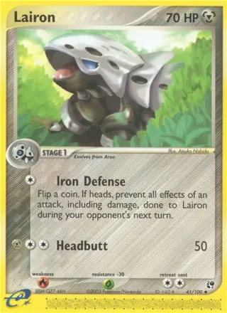 Lairon #41 · Sandstorm Pokémon card