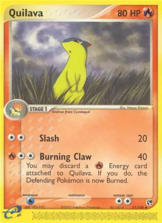 Quilava #51 · Sandstorm Pokémon card