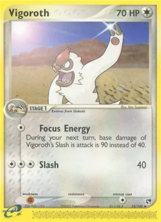 Vigoroth #52 · Sandstorm Pokémon card