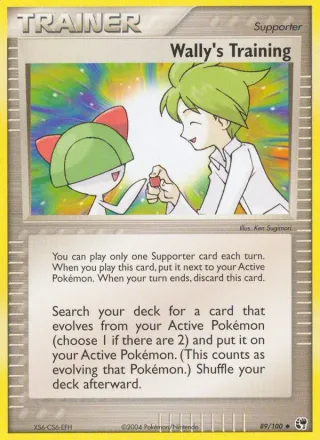Wally's Training #89 · Sandstorm Pokémon card