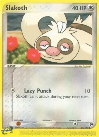 Slakoth #80 · Sandstorm Pokémon card