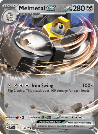 Melmetal ex #105 · Stellar Crown Pokémon card