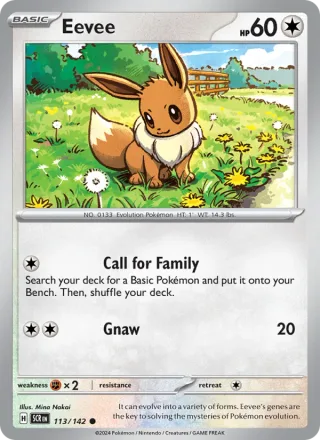 Eevee #113 · Stellar Crown Pokémon card