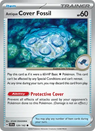Antique Cover Fossil #129 · Stellar Crown Pokémon card