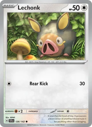 Lechonk #126 · Stellar Crown Pokémon card