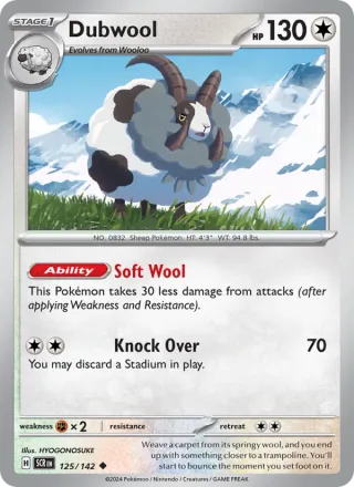 Dubwool #125 · Stellar Crown Pokémon card