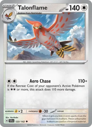 Talonflame #123 · Stellar Crown Pokémon card