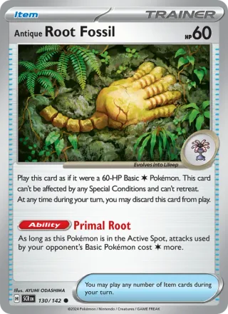 Antique Root Fossil card