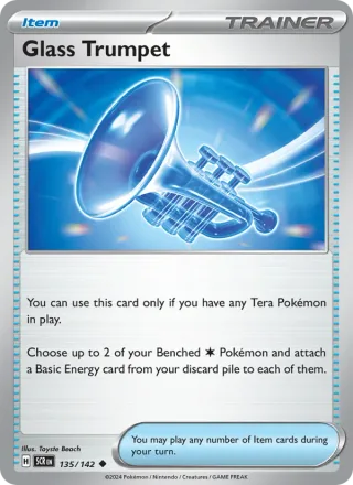 Glass Trumpet #135 · Stellar Crown Pokémon card