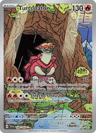 Turtonator #146 · Stellar Crown Pokémon card