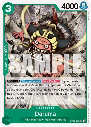 Daruma #OP06-029 · Wings of the Captain Pre-Release Cards One Piece card