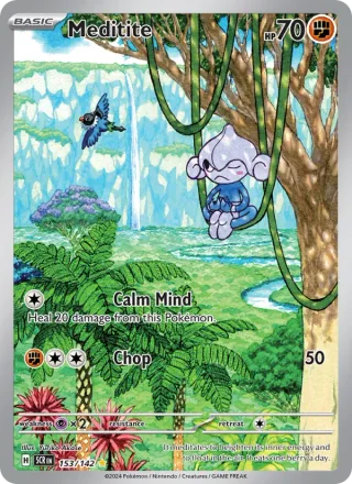 Meditite #153 · Stellar Crown Pokémon card
