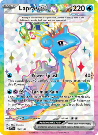Lapras ex #158 · Stellar Crown Pokémon card