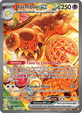 Dachsbun ex #169 · Stellar Crown Pokémon card