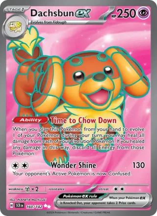Dachsbun ex #160 · Stellar Crown Pokémon card