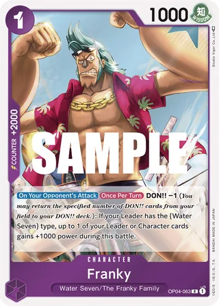 Franky #OP04-063 · Kingdoms of Intrigue One Piece card