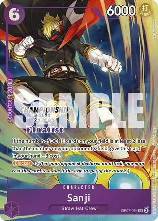 Sanji (Championship 2024 Finalist Card Set) #OP07-064-championship-2024-finalist-card-set · One Piece Promotion Cards One Piece card