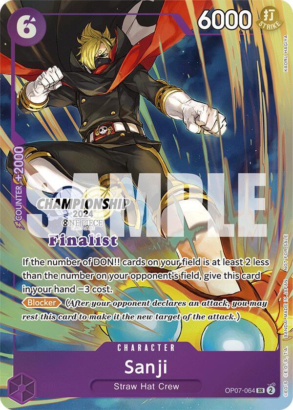 Sanji (Championship 2024 Finalist Card Set) full card art