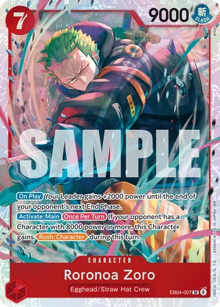 Roronoa Zoro #EB04-007 · Adventure on Kami's Island One Piece card