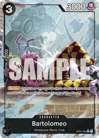 Bartolomeo (Alternate Art) #OP04-089-alternate-art · Premium Booster -The Best- One Piece card