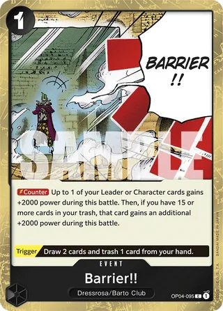 Barrier!! (Textured Foil) #OP04-095-textured-foil · Premium Booster -The Best- One Piece card