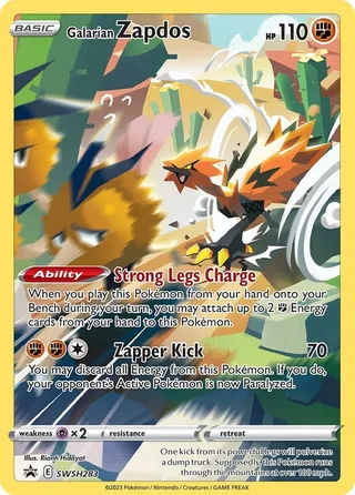 Galarian Zapdos #SWSH283 · SWSH Black Star Promos Pokémon card