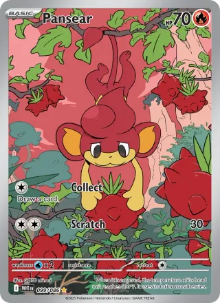 Pansear #099 · White Flare Pokémon card