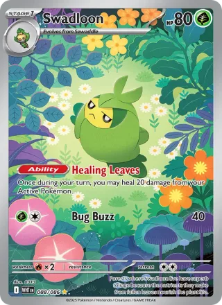 Swadloon #088 · White Flare Pokémon card
